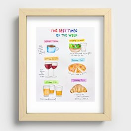 The Best Times of the Week Recessed Framed Print