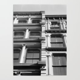 SoHo Buildings | New York City, Black and White Photography Poster