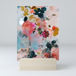 floral bloom abstract painting Mini Art Print