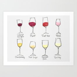 Colors of Wine Art Print