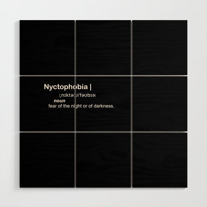 nyctophobia Wood Wall Art