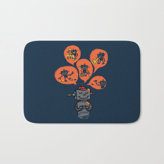 When I grow up - an evil robot dream Bath Mat