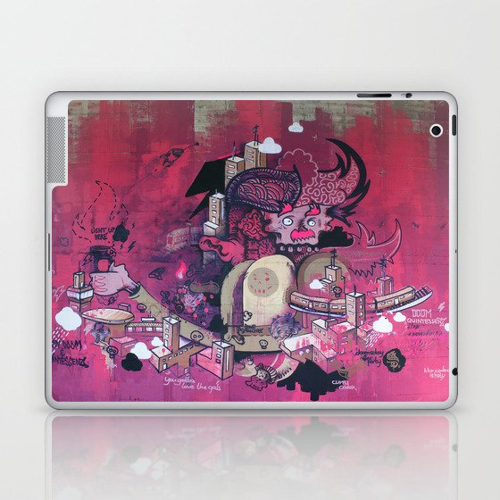 Dont Worry - Party Hard (Pink) Close Up Laptop & iPad Skin
