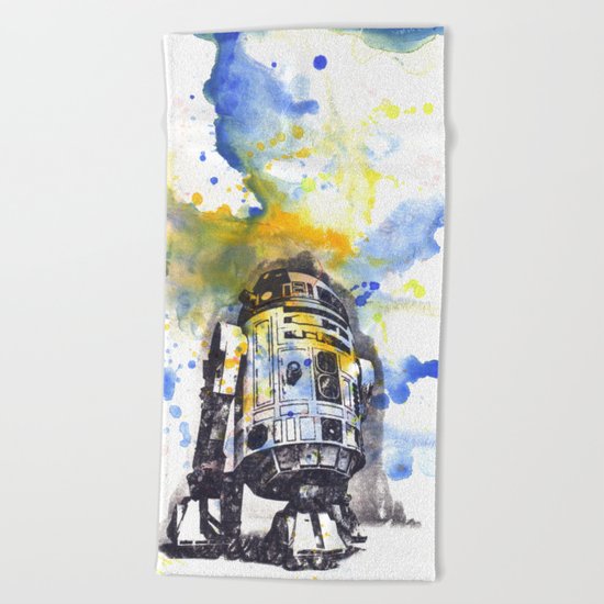 R2D2 from Star Wars Beach Towel