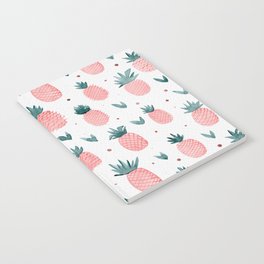 Watercolor pineapples - pastel pink Notebook