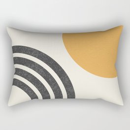 Mid century modern Sun & Rainbow Rectangular Pillow