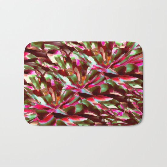 Bright And Cheerful Floral Garden Abstract Bath Mat