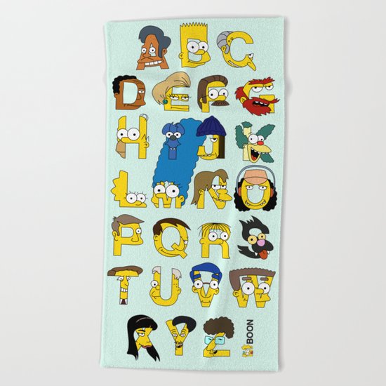 Simpsons Alphabet Beach Towel