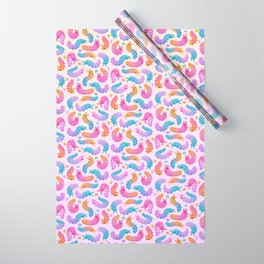 Sour velvet worm and Gummy water bear Wrapping Paper