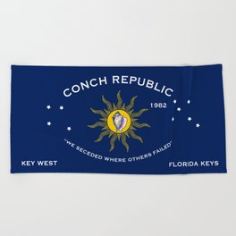 Conch Republic Flag Beach Towel