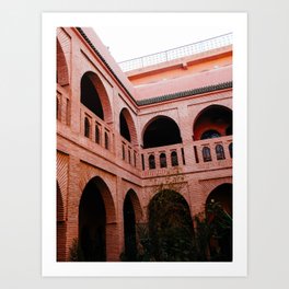 Heart of Marrakech | Ryad | Moody vibe | Travel photography Art Print