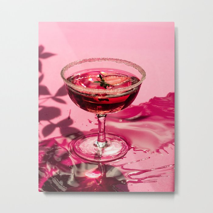 Pink Cocktail Metal Print