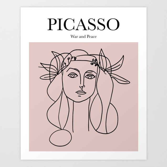 Picasso - War and Peace (Pink) Art Print