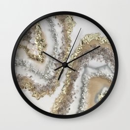 Geode Resin Painting Wall Clock