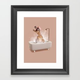 Hot shower Framed Art Print