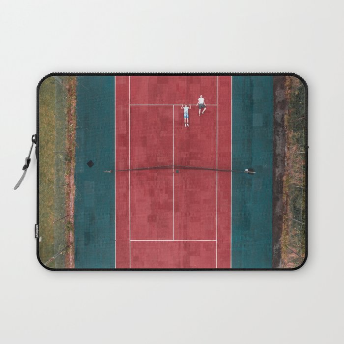 Tennis court, view of drone Laptop Sleeve