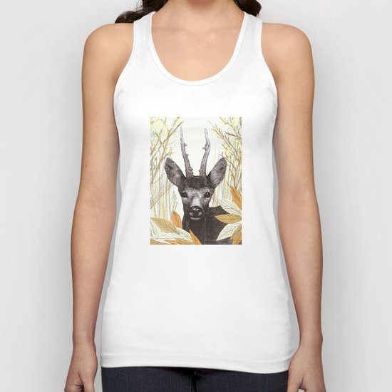 among the leaves (morning) Unisex Tank Top