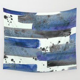 Blue Grey Abstract Painting  Wall Tapestry