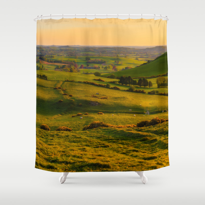 Green Hills Of Ireland Rr229 Shower Curtain By Rozalski Society6