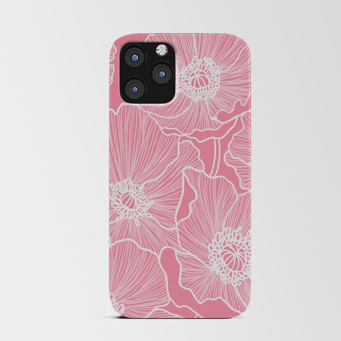 Light Pink Poppies iPhone Card Case