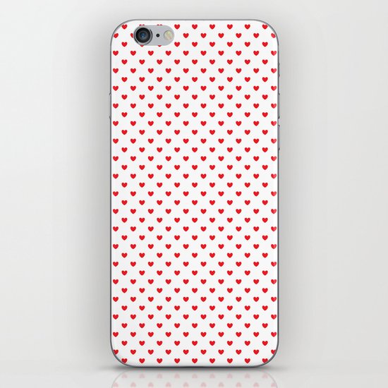 Red hearts iPhone Skin