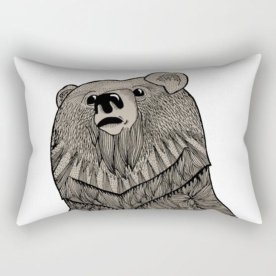 Beary Hairy Rectangular Pillow