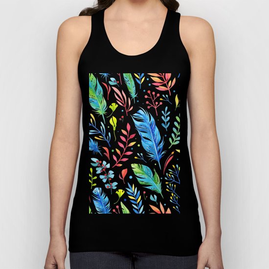 Feathers Pattern 01 Unisex Tank Top