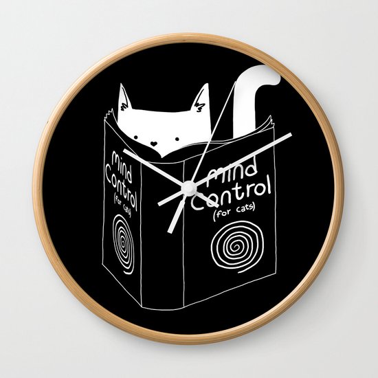 Mind Control 4 Cats Wall Clock