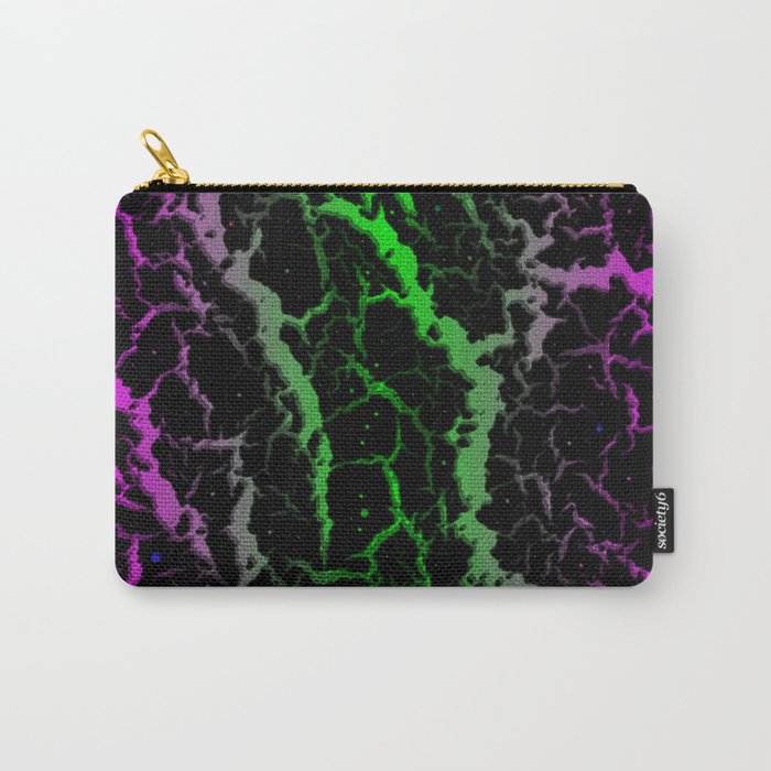 Cracked Space Lava - Pink/Green Carry-All Pouch