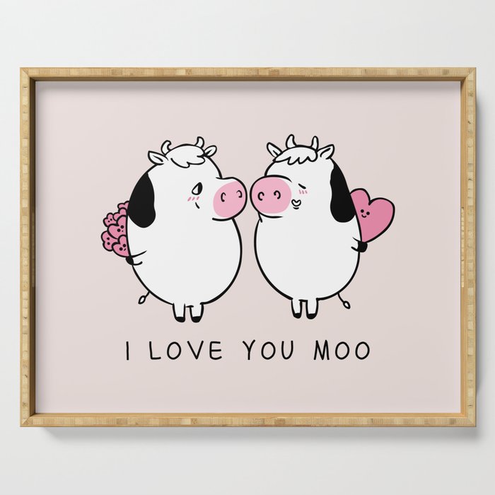 I Love You Moo Serving Tray