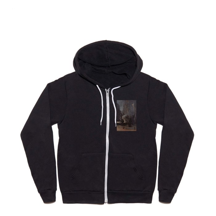 Nocturne in Black and Gold – The Falling Rocket Full Zip Hoodie