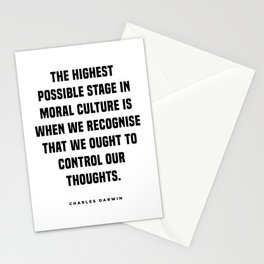 Charles Darwin Quote - Control Your Thoughts 1 - Motivational Stationery Card
