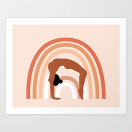 Rainbow yoga Art Print