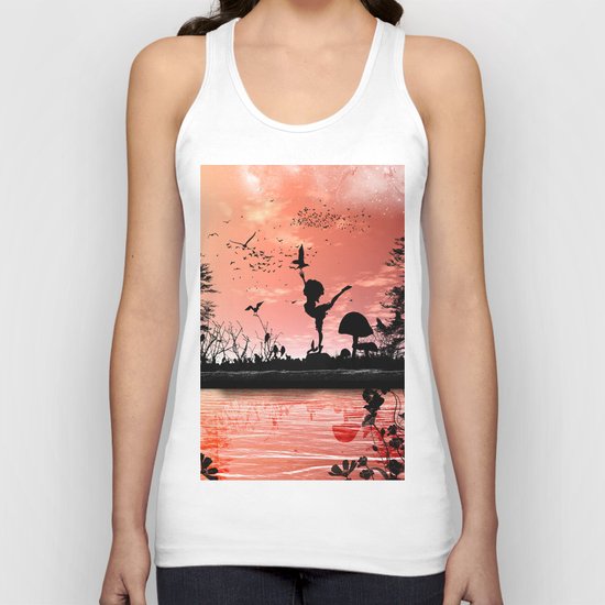 Dancing with the birds Unisex Tank Top