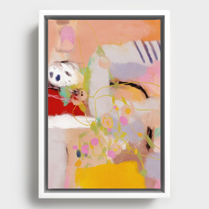 abstract summer garden Framed Canvas