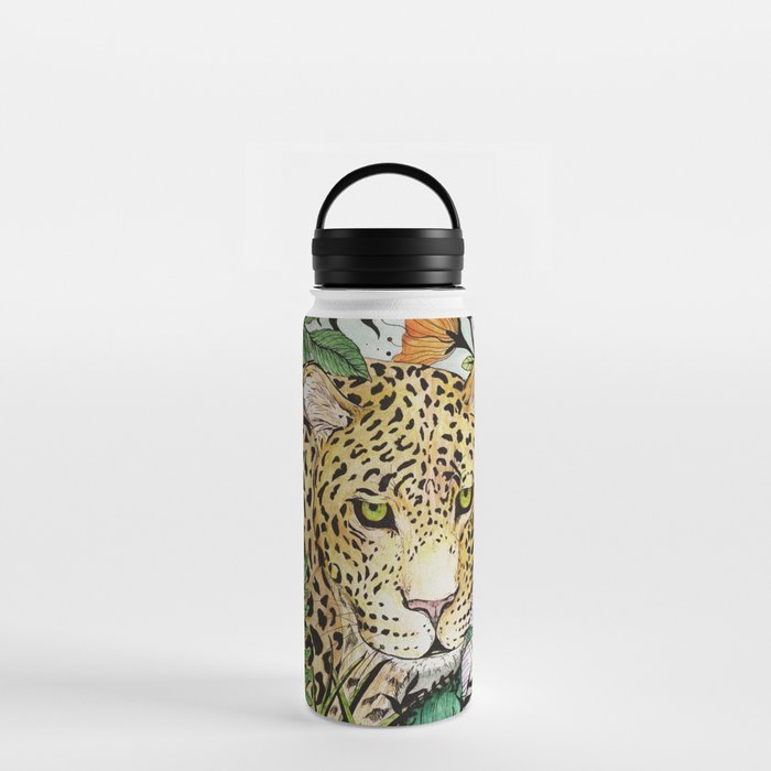 Jaguar in the jungle Water Bottle