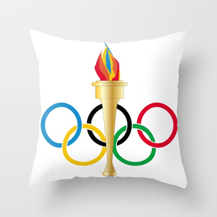 Olympic Rings Throw Pillow