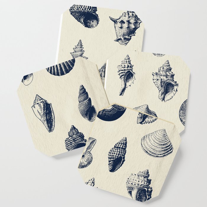 Vintage Seashell pattern Coaster