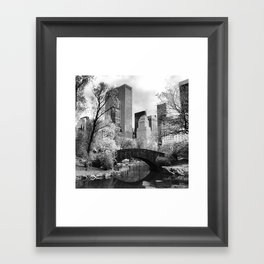 Central Park Bridge. Framed Art Print