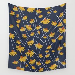Little Yellow Floral  Wall Tapestry