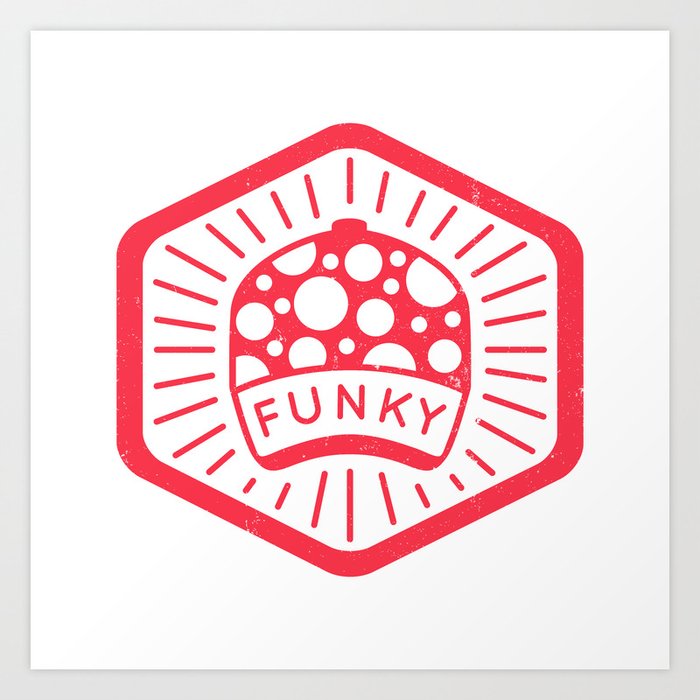 Funky Mushroom Earthbound Art Print By Pxpassport Society6