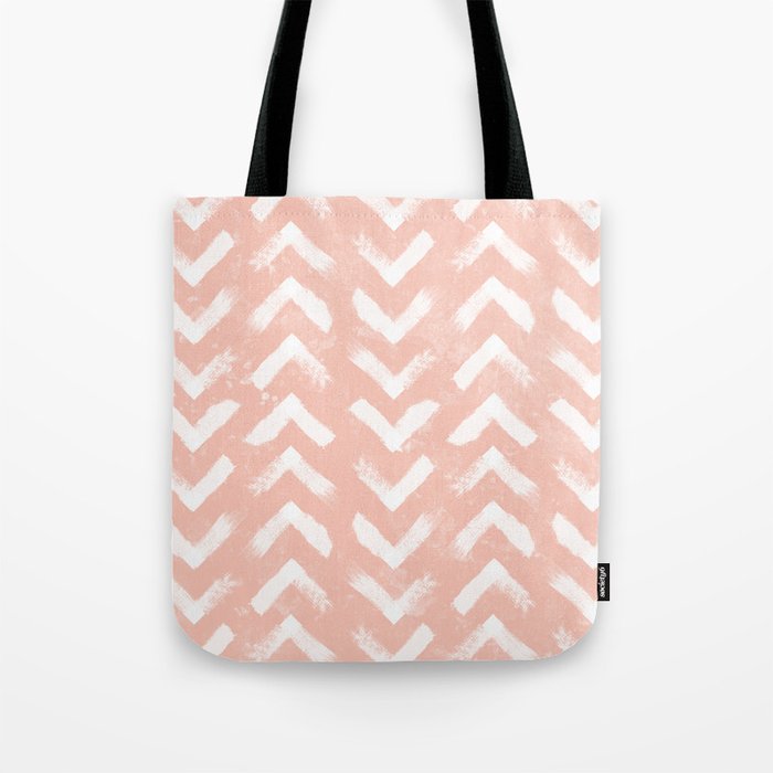 Paintbrush Arrow Pattern Blush Pink Tote Bag