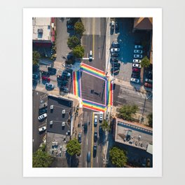Atlanta Rainbow Crosswalks Art Print