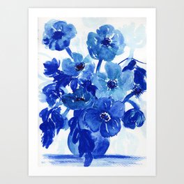 blue stillife Art Print