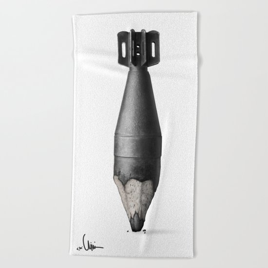 Pencil bomb Beach Towel