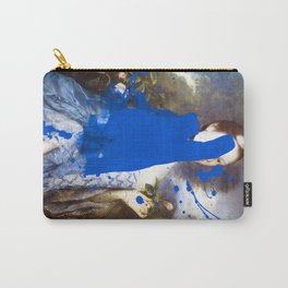 Blue Bomb Carry-All Pouch | Eyes, Mixed Media, Curated, Portrait, Splatter, Drops, Royalblue, Landscape, Blue, Woman 