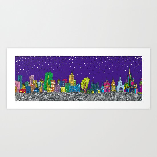 A night on the Town Art Print
