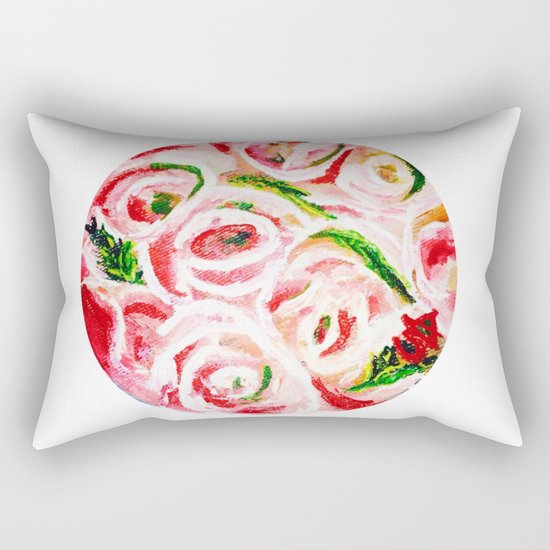 Roses Are Pink Rectangular Pillow