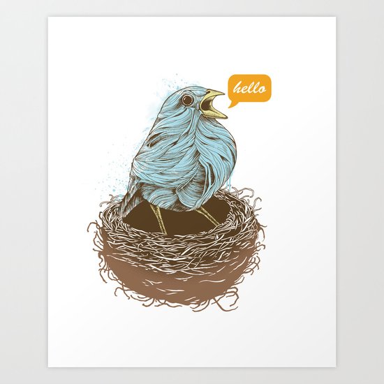 Twisty Bird Art Print