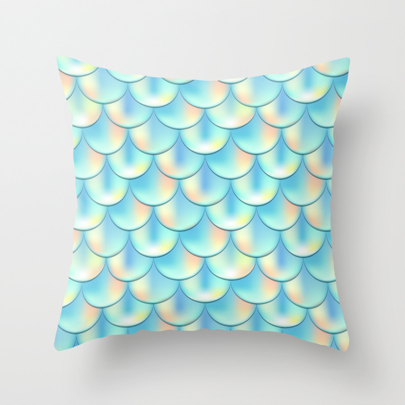 teal print throw pillows